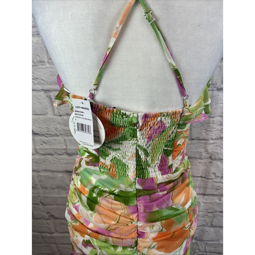 Lost  And Wander NWT Coquette Romantic  Water Color Painterly Love Mini Dress - Picture 9 of 14